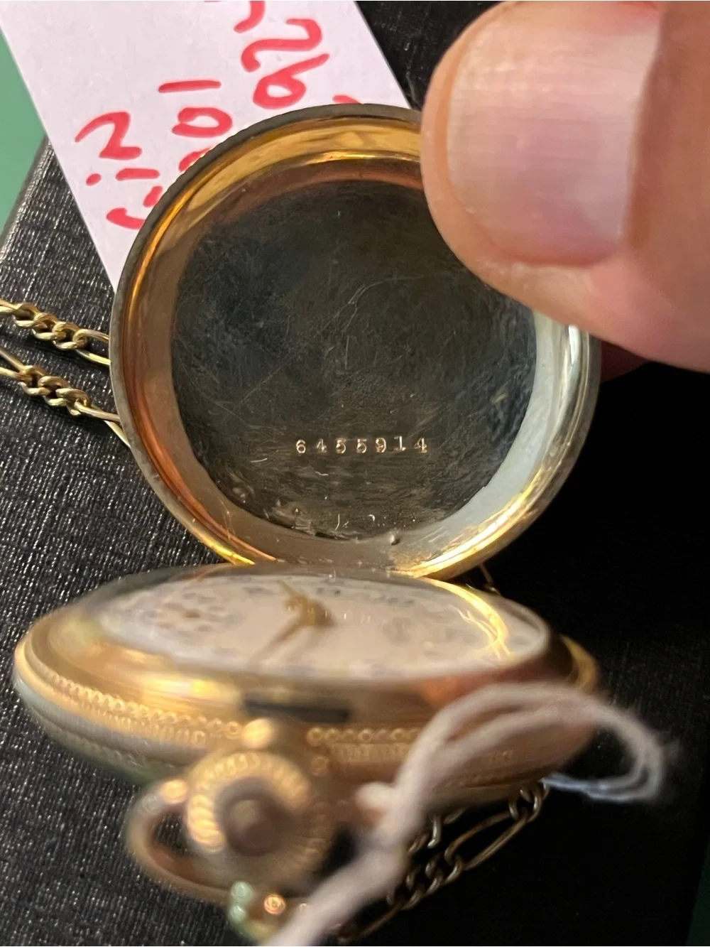 1901 Elgin 6s 7J Pocket Watch - Rare Fancy Gilt Star Dial - Running